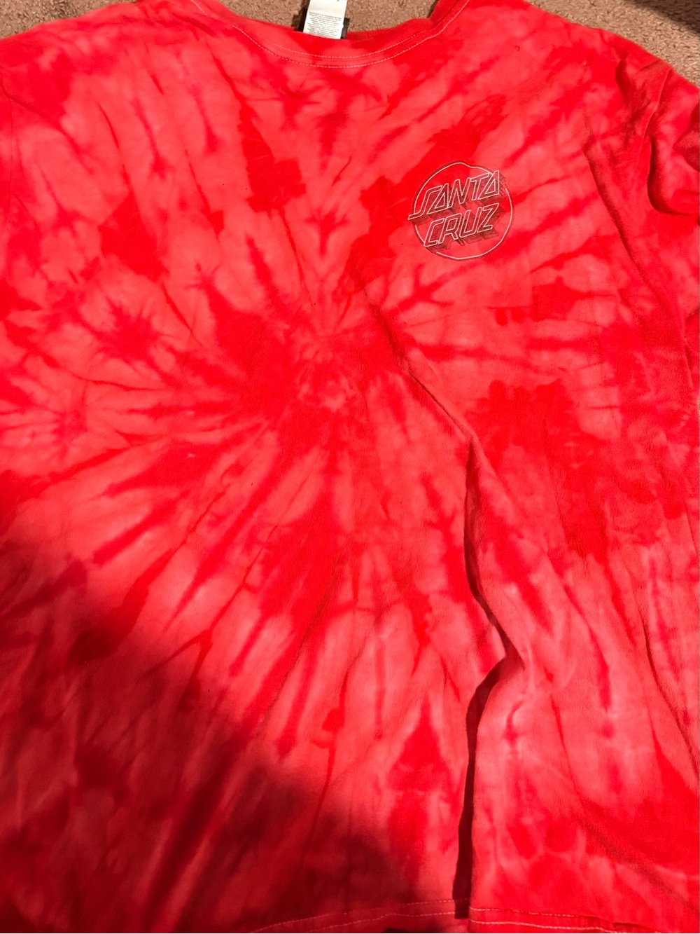 Santa Cruz Skateboards Red Tie-Dye Logo Tee